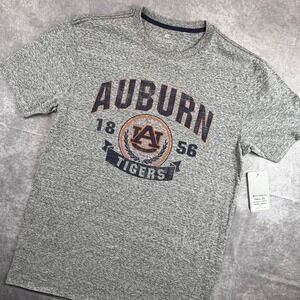 Auburn University Tigers T Shirt Mens L Gray College Preppy 1856 Rare Sample NEW